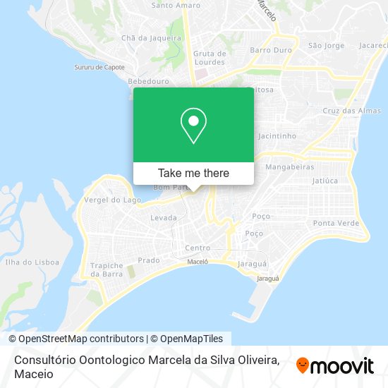 Mapa Consultório Oontologico Marcela da Silva Oliveira