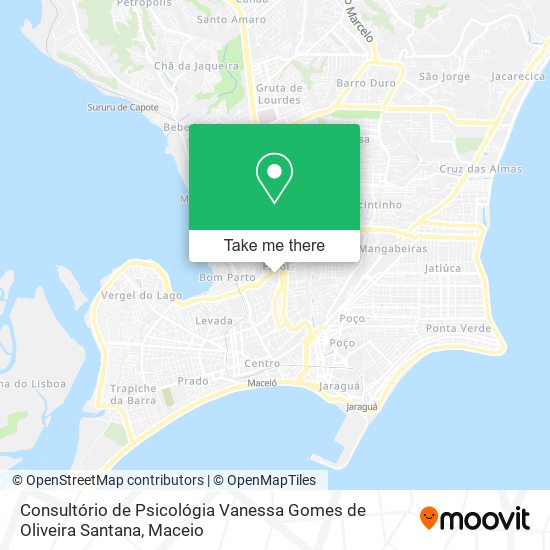 Consultório de Psicológia Vanessa Gomes de Oliveira Santana map
