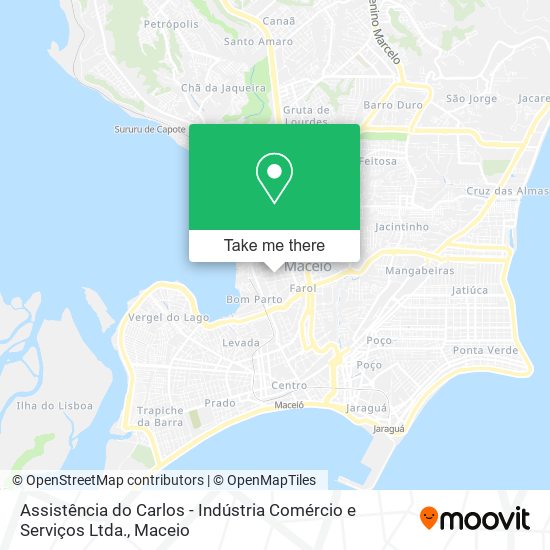 Mapa Assistência do Carlos - Indústria Comércio e Serviços Ltda.