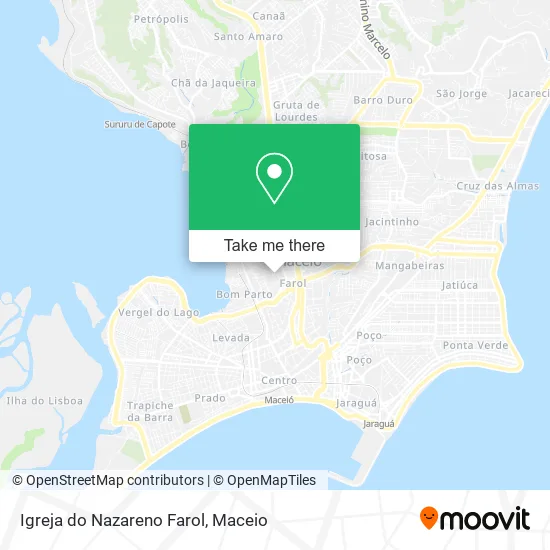 Igreja do Nazareno Farol map