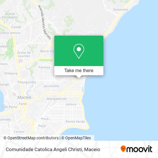 Mapa Comunidade Catolica Angeli Christi