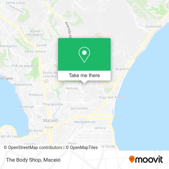 The Body Shop map