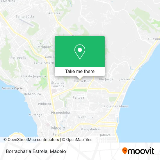 Borracharia Estrela map