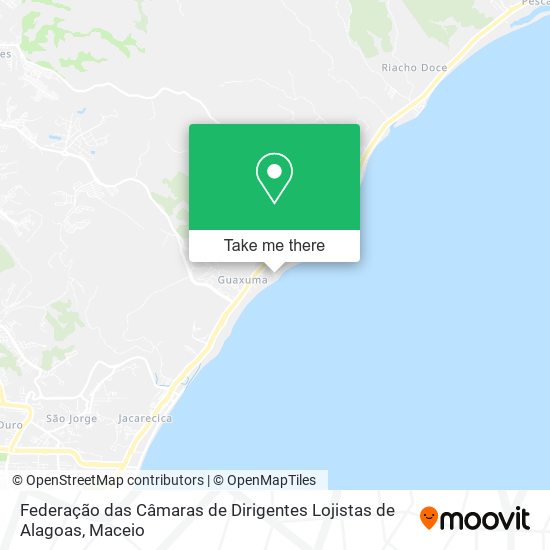 Mapa Federação das Câmaras de Dirigentes Lojistas de Alagoas