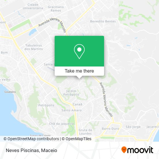 Neves Piscinas map