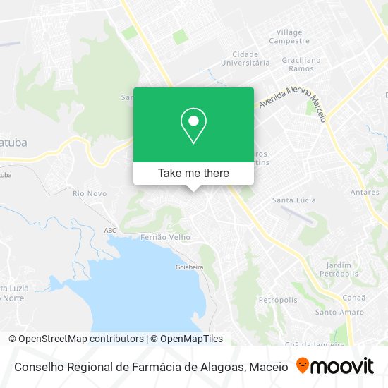 Mapa Conselho Regional de Farmácia de Alagoas