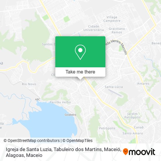 Igreja de Santa Luzia, Tabuleiro dos Martins, Maceió, Alagoas map