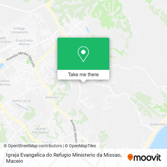 Mapa Igreja Evangelica do Refugio Ministerio da Missao