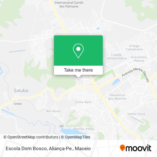 Mapa Escola Dom Bosco, Aliança-Pe.