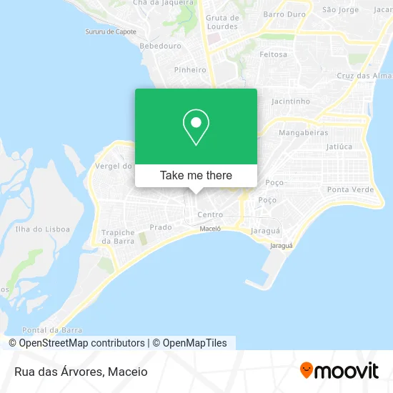 Rua das Árvores map