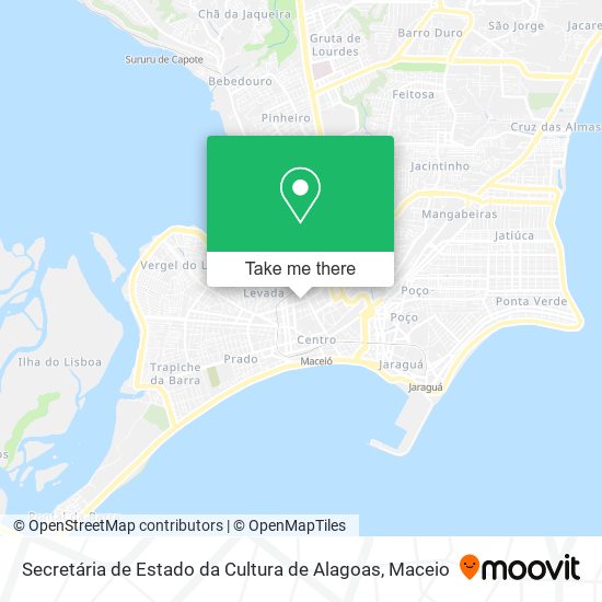 Mapa Secretária de Estado da Cultura de Alagoas