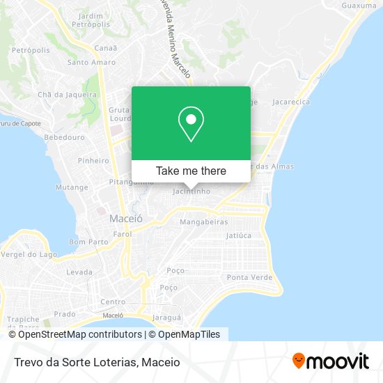 Trevo da Sorte Loterias map