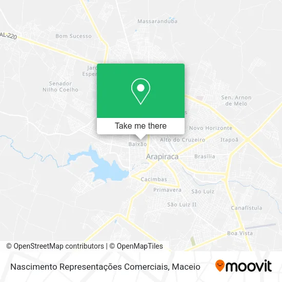 Nascimento Representações Comerciais map