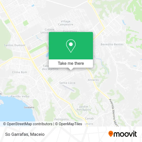 So Garrafas map