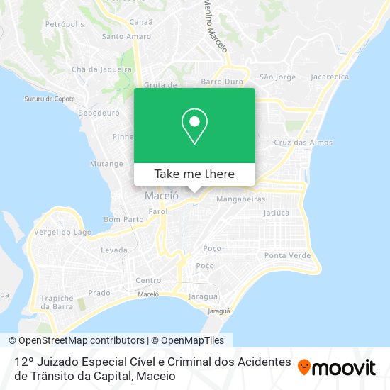 Mapa 12º Juizado Especial Cível e Criminal dos Acidentes de Trânsito da Capital