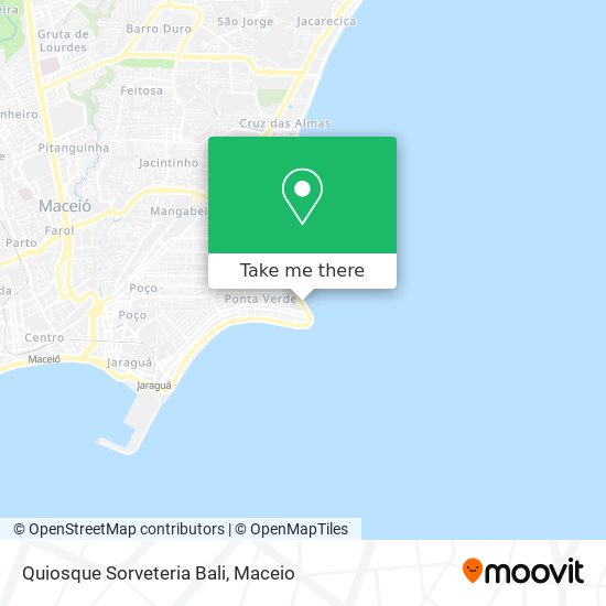 Quiosque Sorveteria Bali map