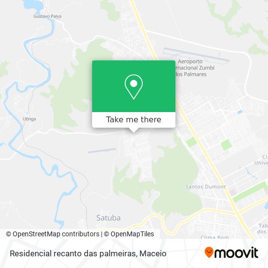 Residencial recanto das palmeiras map