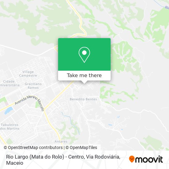 Rio Largo (Mata do Rolo) - Centro, Via Rodoviária map