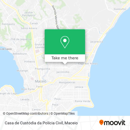 Mapa Casa de Custódia da Polícia Civil