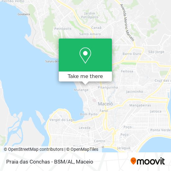 Praia das Conchas - BSM/AL map