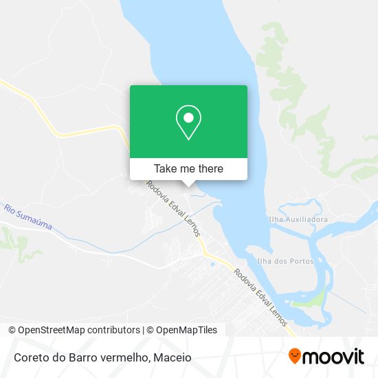 Coreto do Barro vermelho map