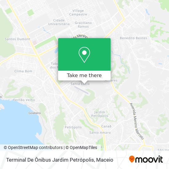 Terminal De Ônibus Jardim Petrópolis map