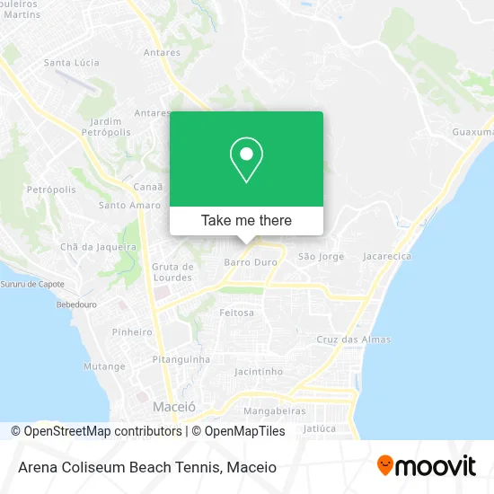 Arena Coliseum Beach Tennis map