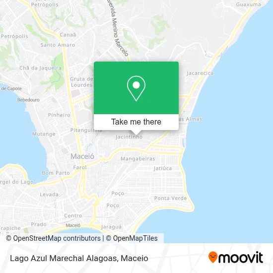 Lago Azul Marechal Alagoas map