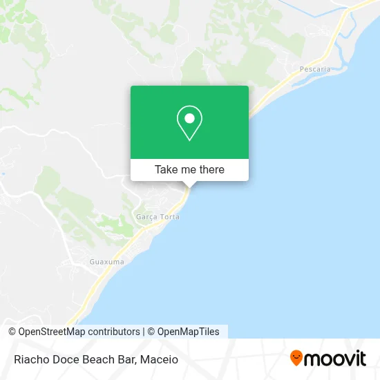 Riacho Doce Beach Bar map
