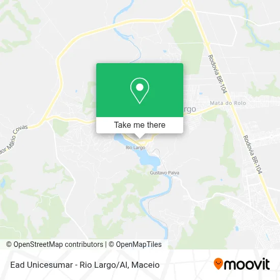 Ead Unicesumar - Rio Largo/Al map