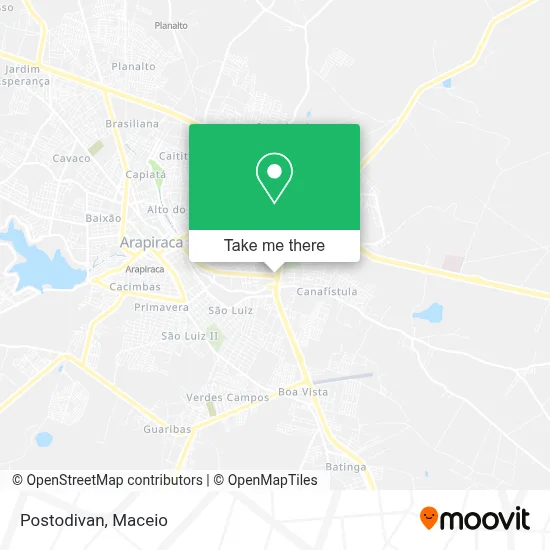 Postodivan map