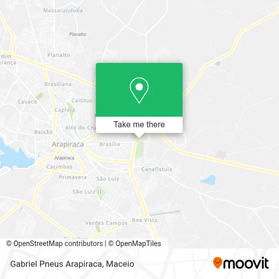 Gabriel Pneus Arapiraca map