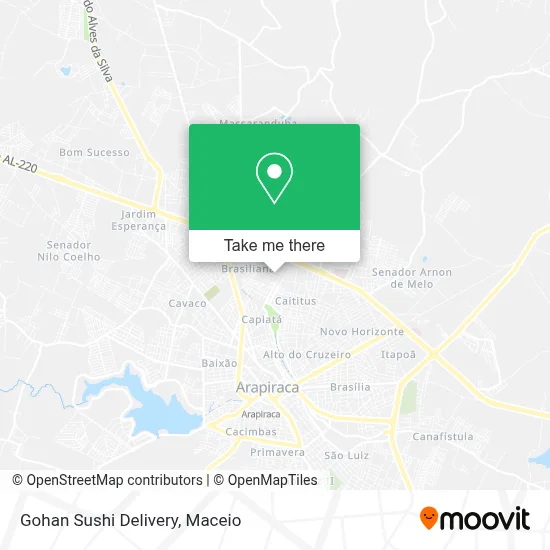 Gohan Sushi Delivery map