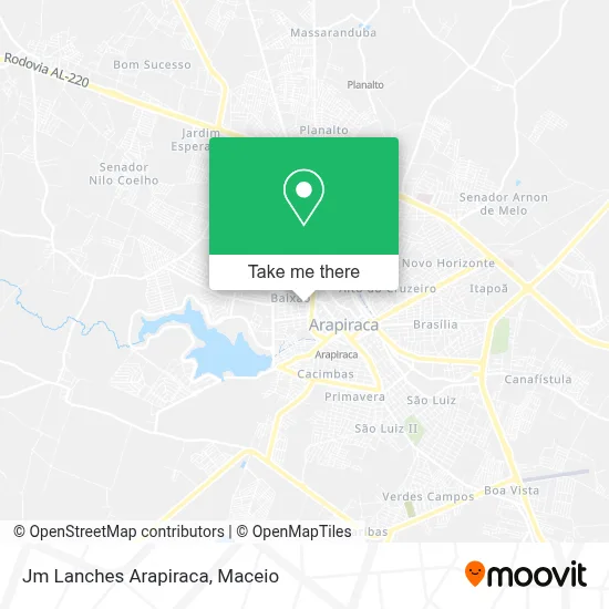 Jm Lanches Arapiraca map