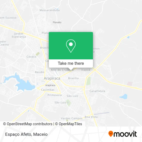 Espaço Afeto map