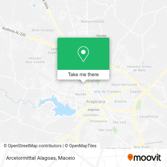 Arcelormittal Alagoas map