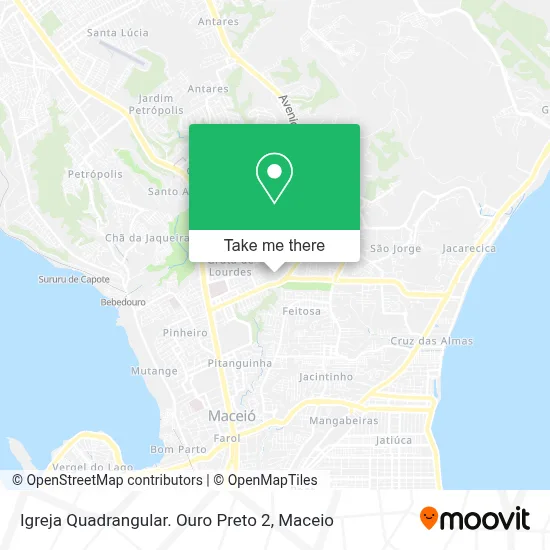 Igreja Quadrangular. Ouro Preto 2 map