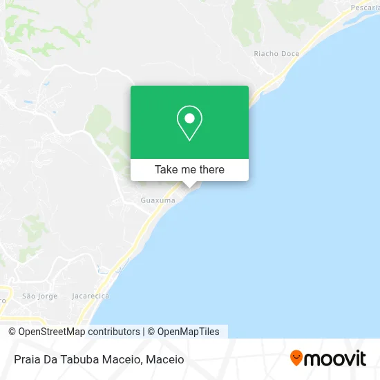Praia Da Tabuba Maceio map