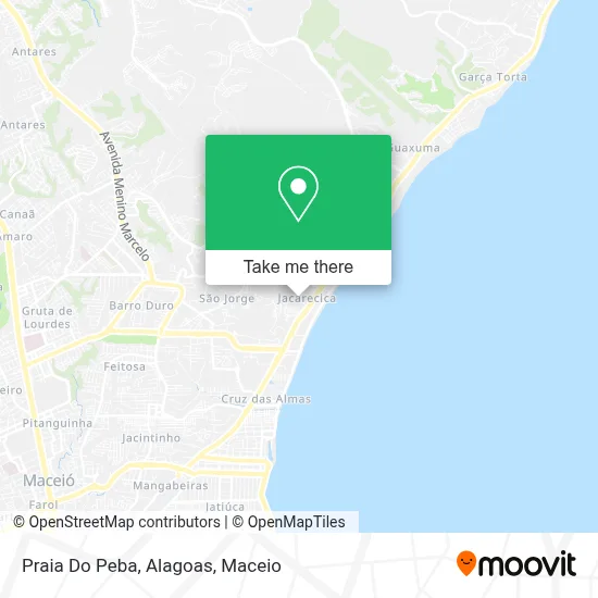 Praia Do Peba, Alagoas map