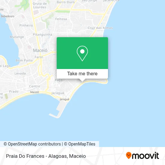 Praia Do Frances - Alagoas map