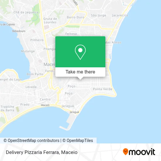 Delivery Pizzaria Ferrara map