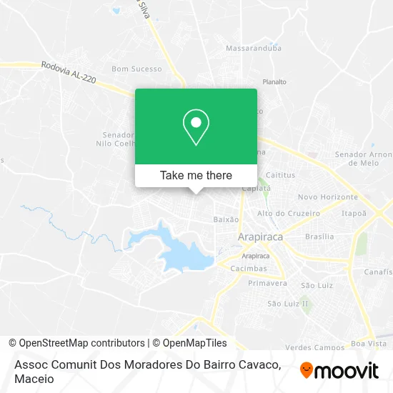 Assoc Comunit Dos Moradores Do Bairro Cavaco map