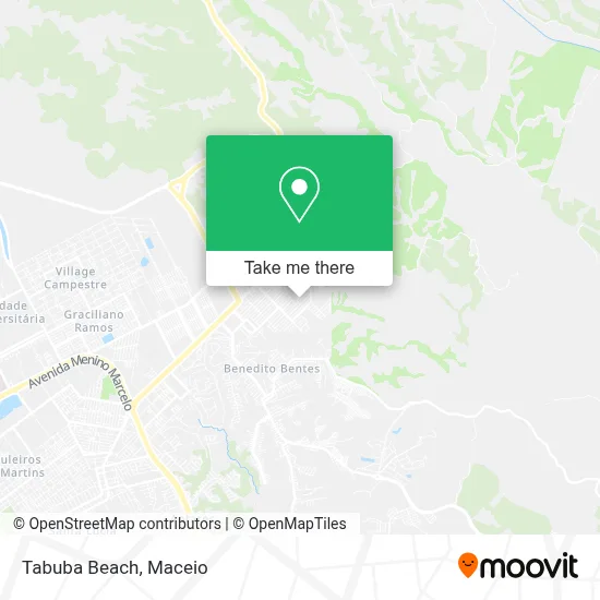 Tabuba Beach map