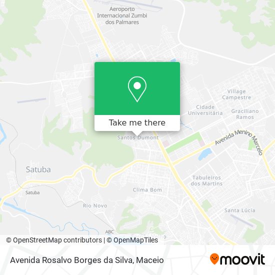 Mapa Avenida Rosalvo Borges da Silva