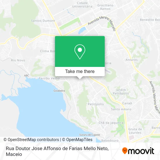 Rua Doutor Jose Affonso de Farias Mello Neto map