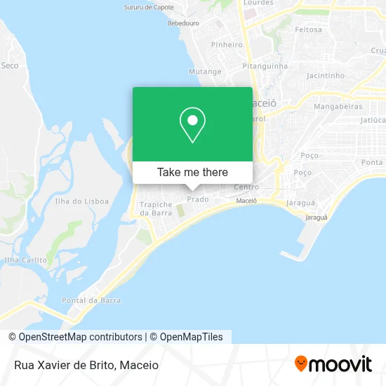 Rua Xavier de Brito map