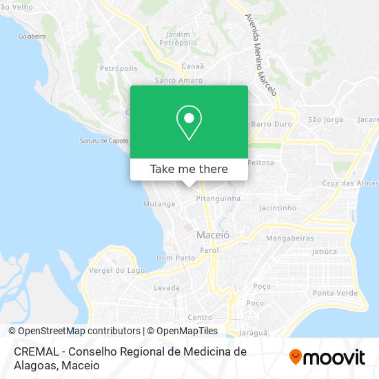 Mapa CREMAL - Conselho Regional de Medicina de Alagoas