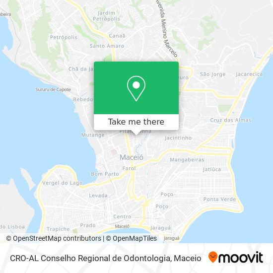 CRO-AL Conselho Regional de Odontologia map