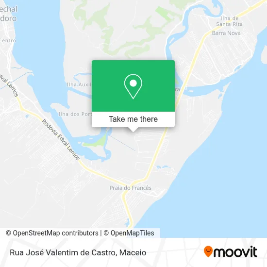 Rua José Valentim de Castro map