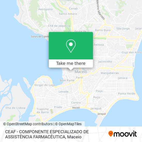 CEAF - COMPONENTE ESPECIALIZADO DE ASSISTÊNCIA FARMACÊUTICA map